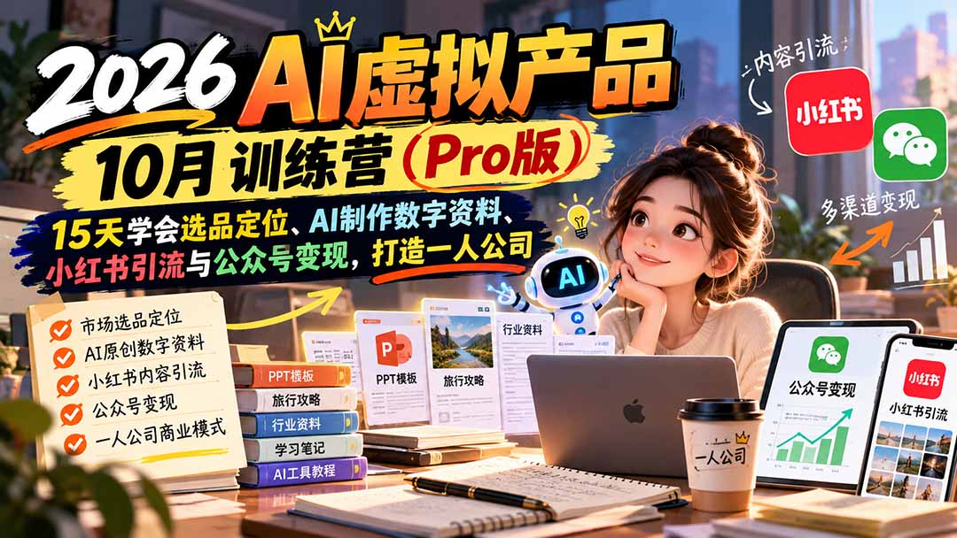 AI虚拟产品10月训练营(Pro版-聊项目