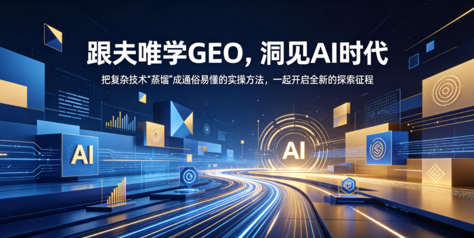 跟夫唯学GEO，洞见AI时代，把复杂技术“蒸馏”成通俗易懂的实操方法，一起开启全新的探索征程(更新26年10月)-聊项目